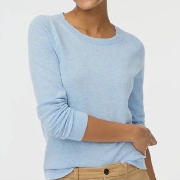 Like New J. Crew Light Blue Teddie Sweater, Size Small - Picture 1 of 7